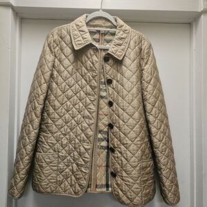 Burberry Britt Quilted Beige Puffer Jacket